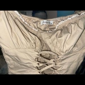 Beige corset crop top